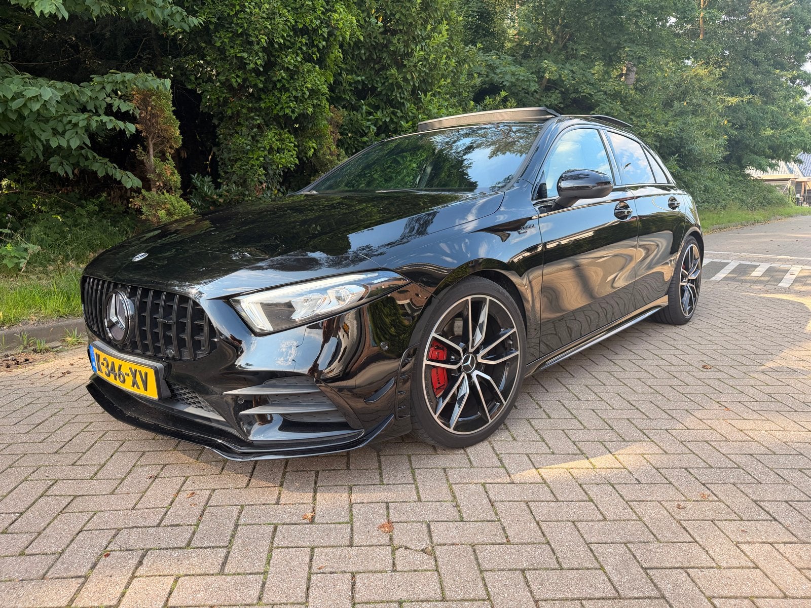 Mercedes-Benz A-Klasse A 220 4Matic 190pk 7G-DCT 2018 Zwart, Auto's, Mercedes-Benz, Automaat, 1800 kg, Zwart, Leder