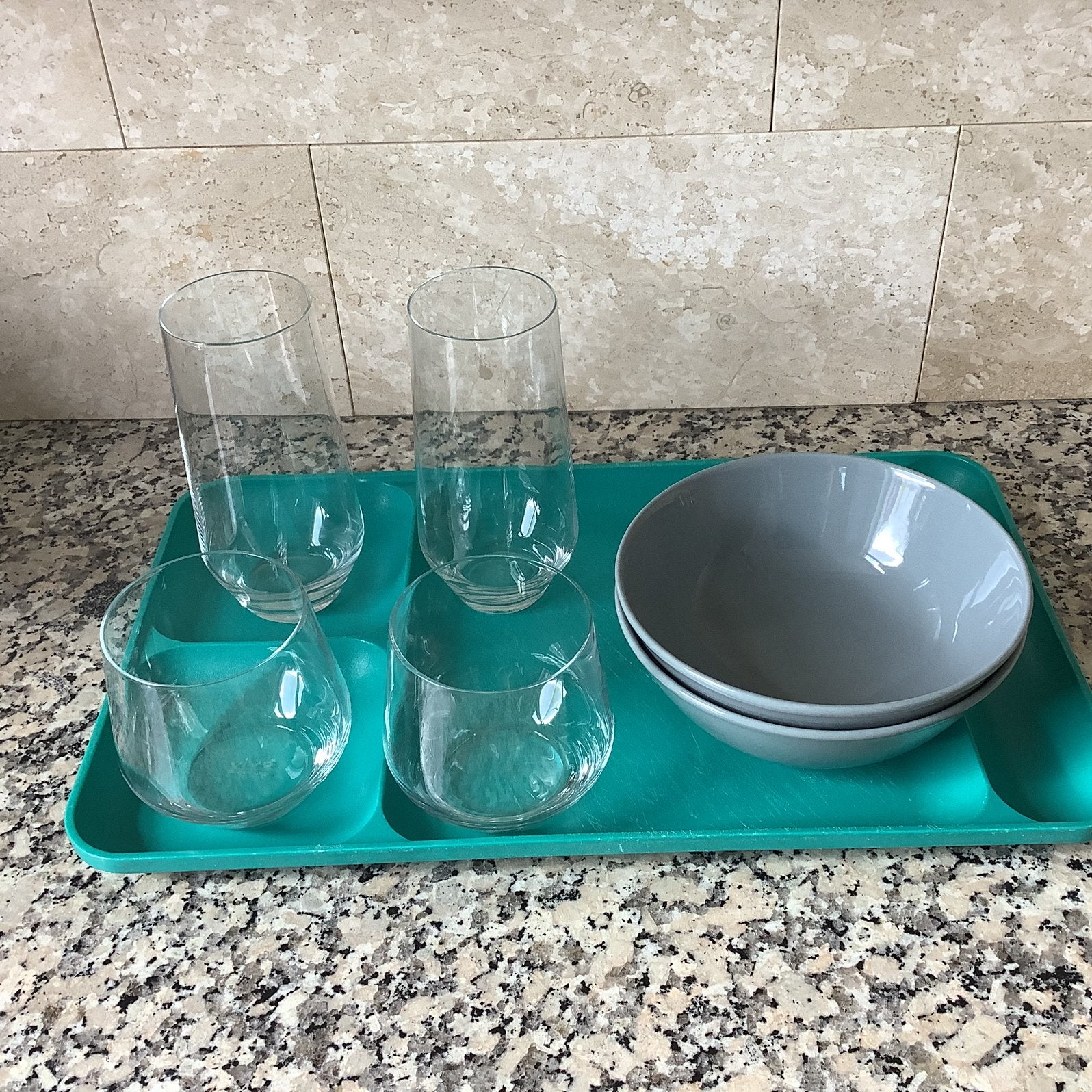 4 VIVO GLAZEN  2 VIVO SCHAALTJES., Ophalen of Verzenden, Overige stijlen, Glas, Schaal of Schalen