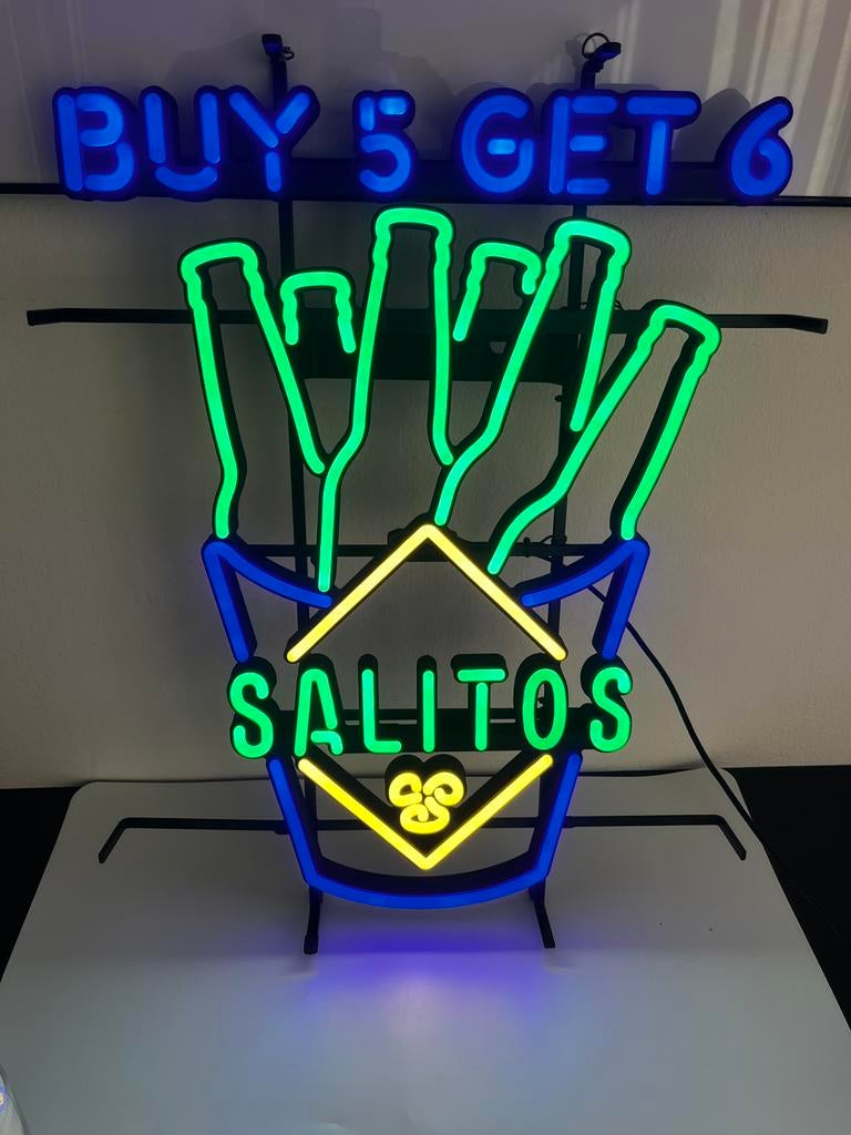 Salitos Neon Reclamebord - Uniek en Decoratief, Verzamelen, Biermerken, Ophalen of Verzenden, Nieuw, Reclamebord, Plaat of Schild