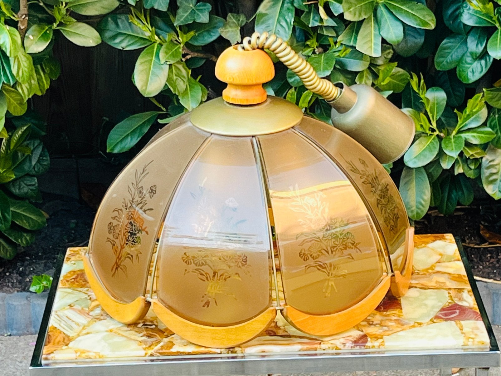 Uitschuifbare plafondlamp Hollywood Regency stijl., Huis en Inrichting, Ophalen of Verzenden, Zo goed als nieuw, Rond