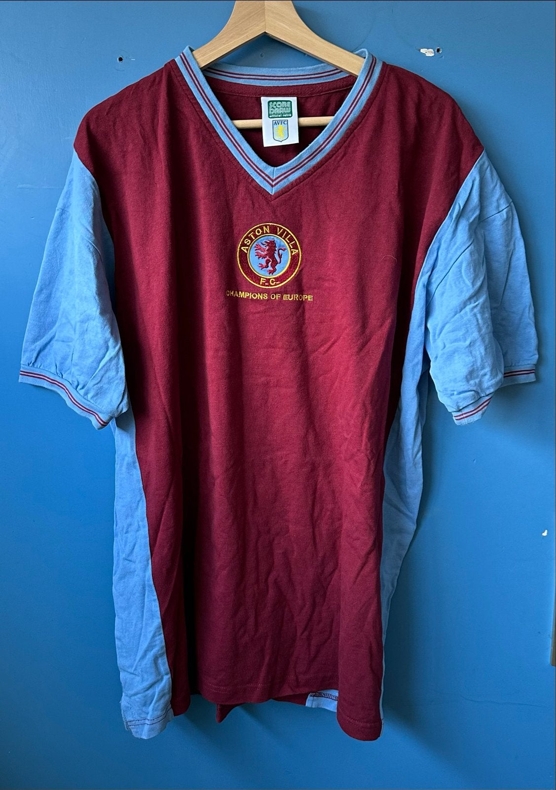 Score Draw Aston Villa Retro Voetbalshirt 1982-1983 XXL, Verzenden, Gebruikt, Shirt