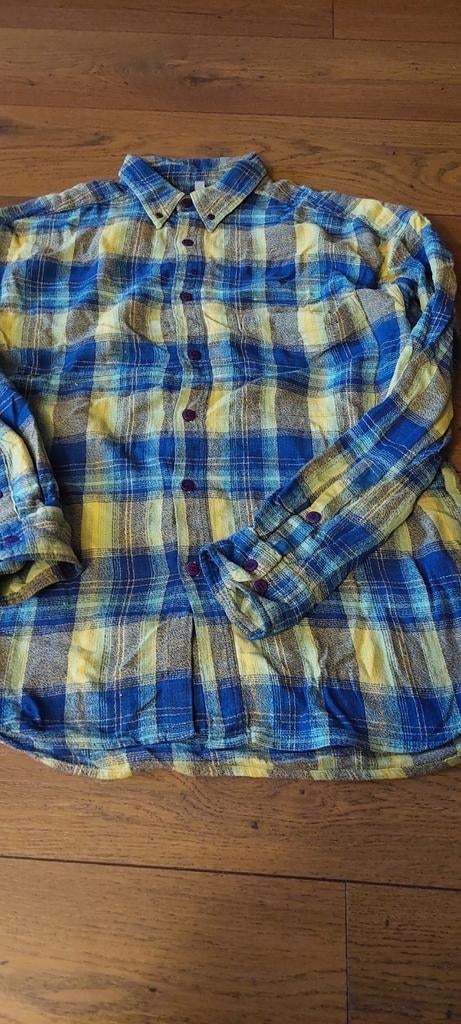 Leuk flanellen overhemd maat M, Blauw, Nieuw, Basic & More, Halswijdte 39/40 (M)