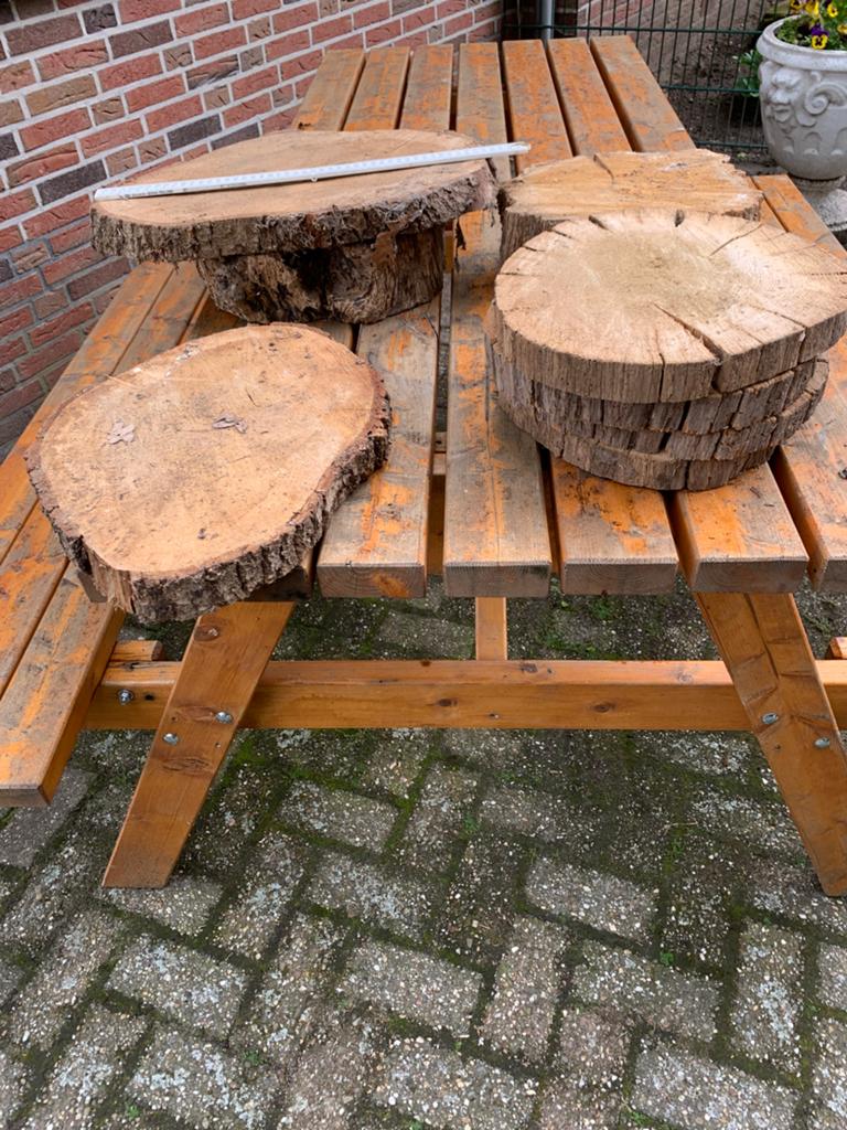 Houten schijven eiken, 25 tot 50 mm, Eiken, Ophalen of Verzenden, Plank