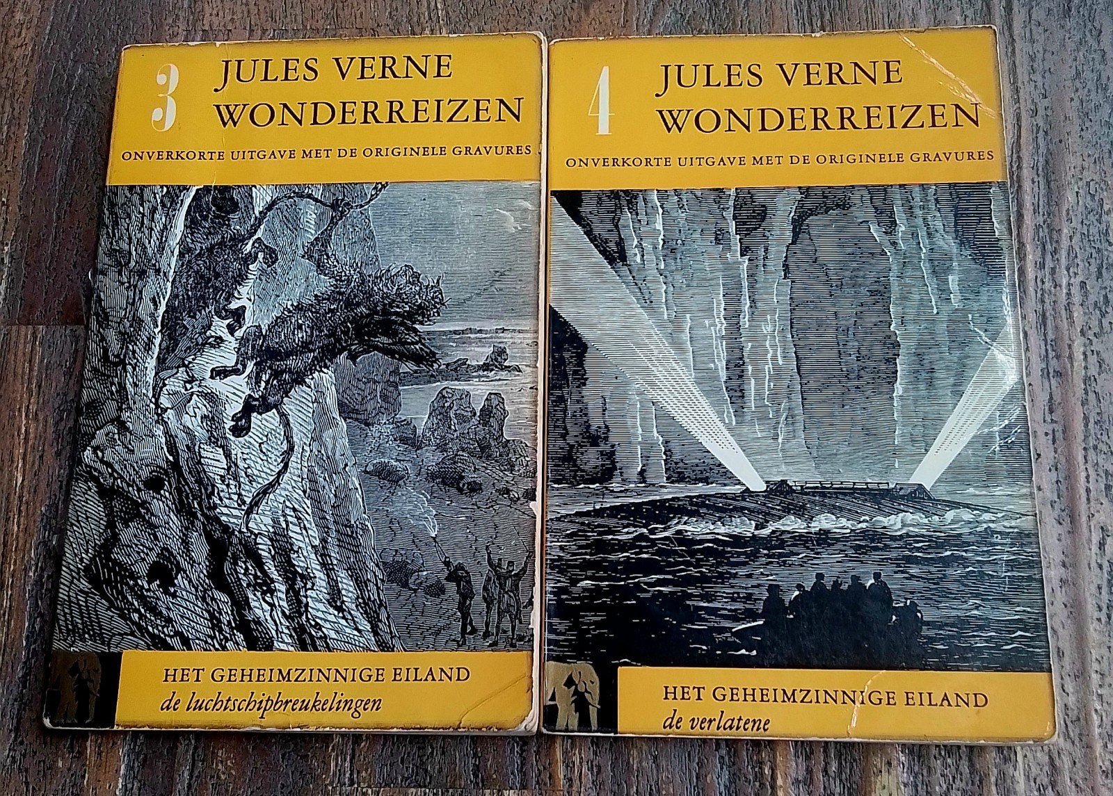 Jules Verne wonderreizen deel 3+4/ uit 1964/ blz 232, Ophalen of Verzenden, Gelezen