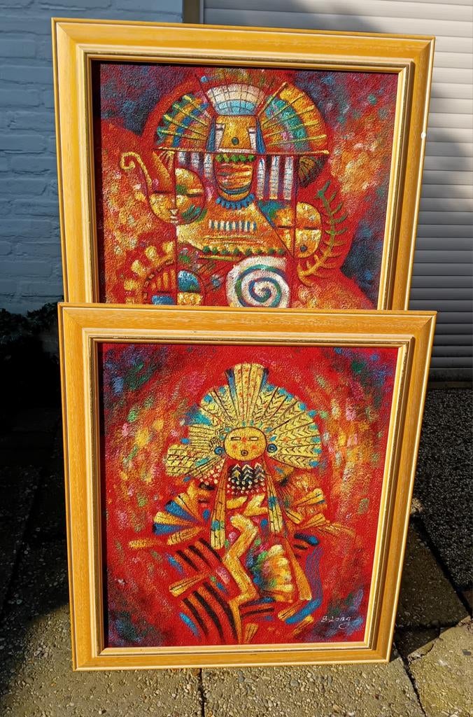 Kunst van Bernard Long, Antiek en Kunst, Kunst | Schilderijen | Abstract, Ophalen