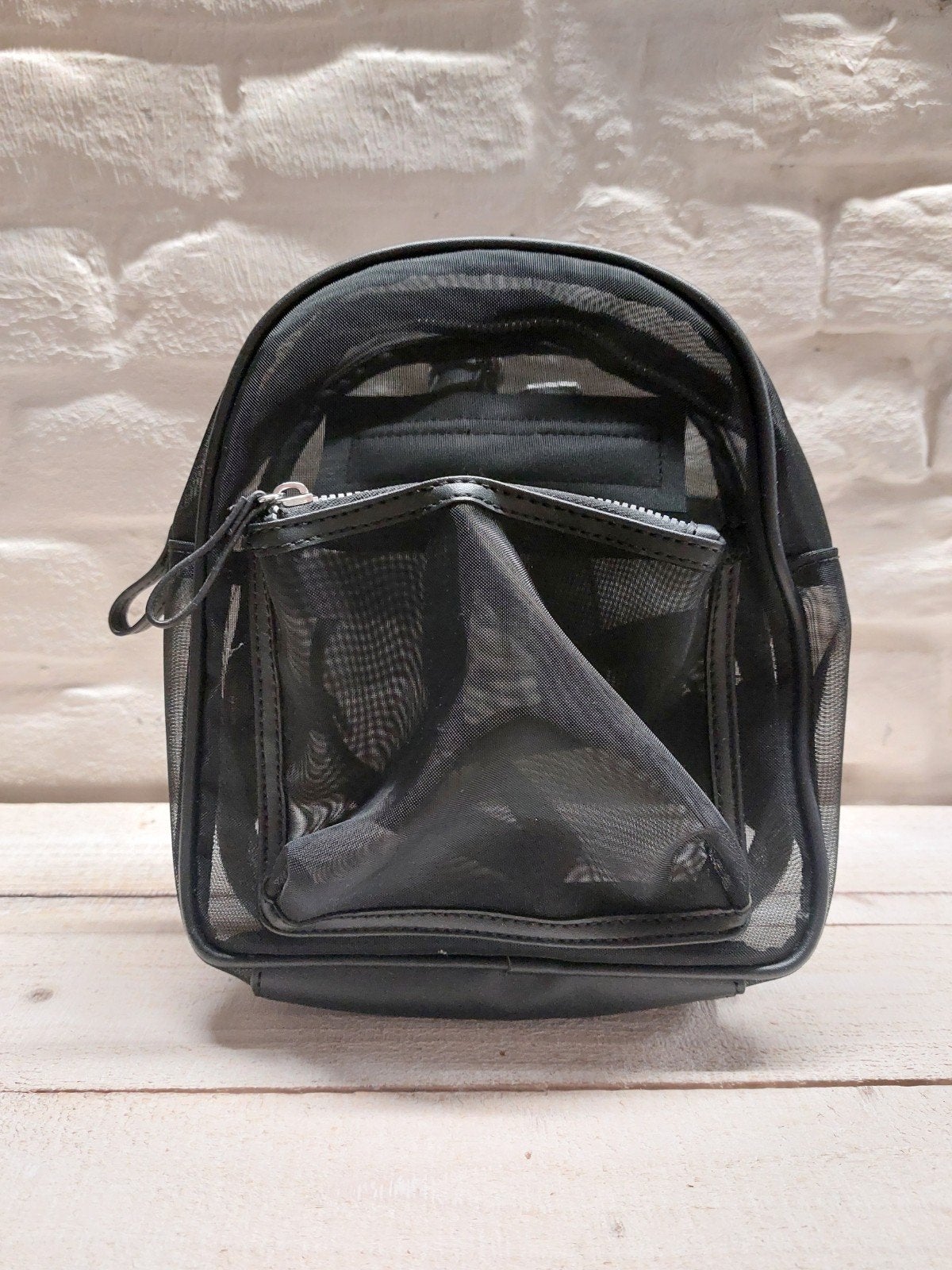 Primark Zwart Mesh Rugzakje - Stijlvol en Compact, Overige merken, Minder dan 30 cm, Verzenden, Minder dan 25 cm
