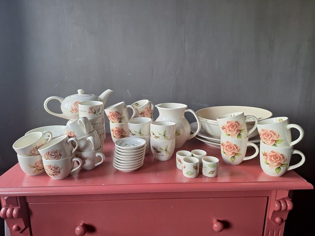 Servies a rose is a rose - Jet, Ophalen of Verzenden