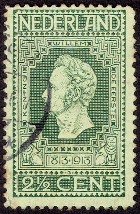 Nederland 1913, onafhankelijkheid 1813-1913, 2½ cent., Postzegels en Munten, Verzenden, T/m 1940, Gestempeld