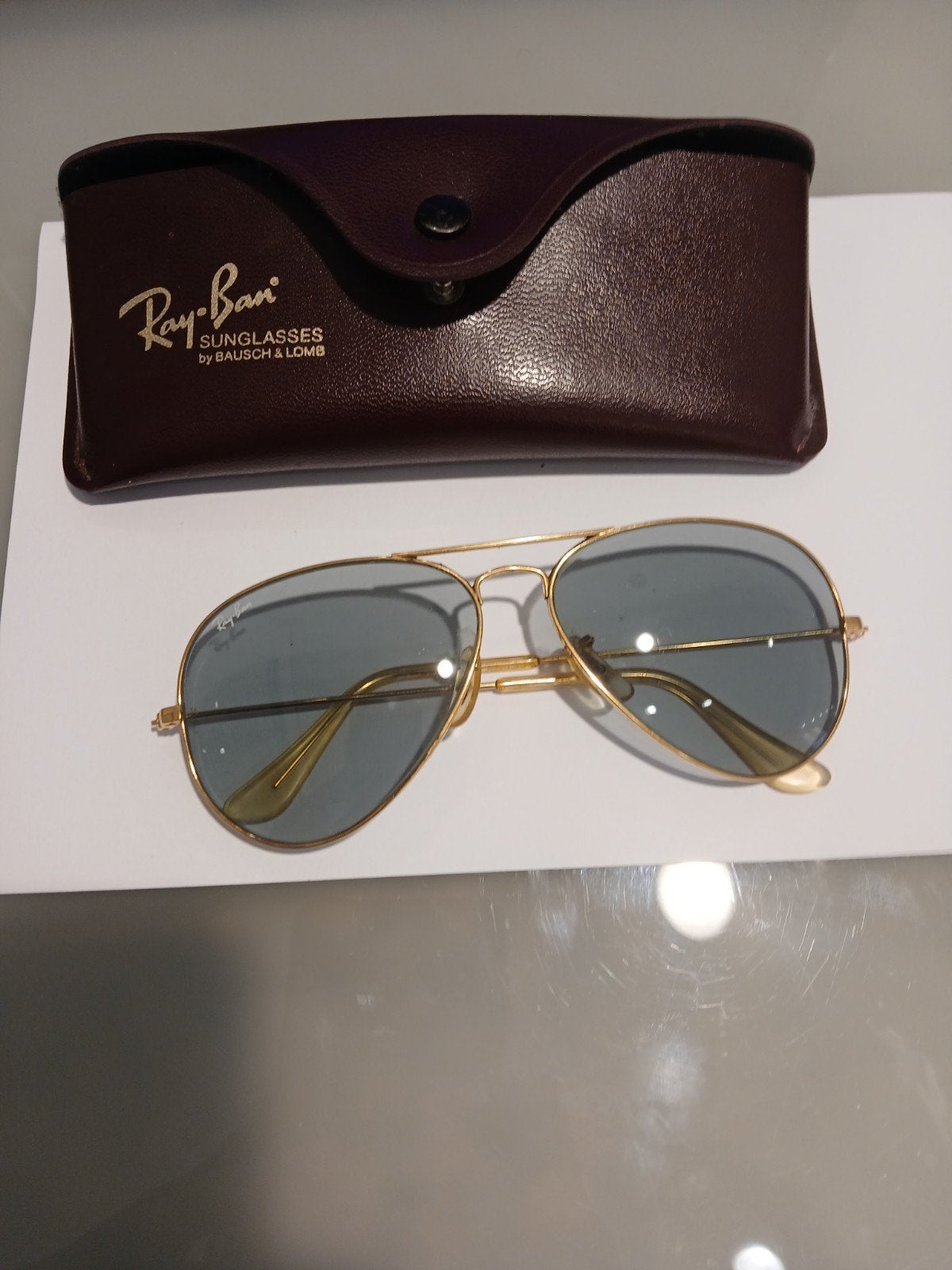 Vintage Ray-Ban Aviator Zonnebril Bausch & Lomb, Sieraden, Tassen en Uiterlijk, Gebruikt, Zonnebril, Ophalen of Verzenden, Ray-Ban