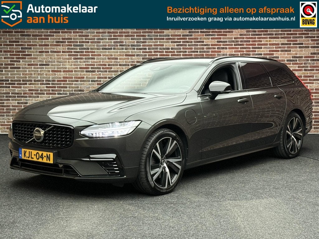 Volvo V90 2.0 T6 AWD R-Design H/K Camera Elek Stoel Leer Tre, Auto's, Volvo, Stof, Euro 6, 4 cilinders, 1969 cc