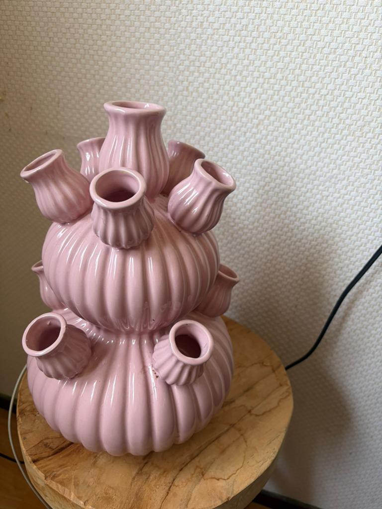 DK roze tulpenvaas, Ophalen, Overige kleuren, Minder dan 50 cm, Glas