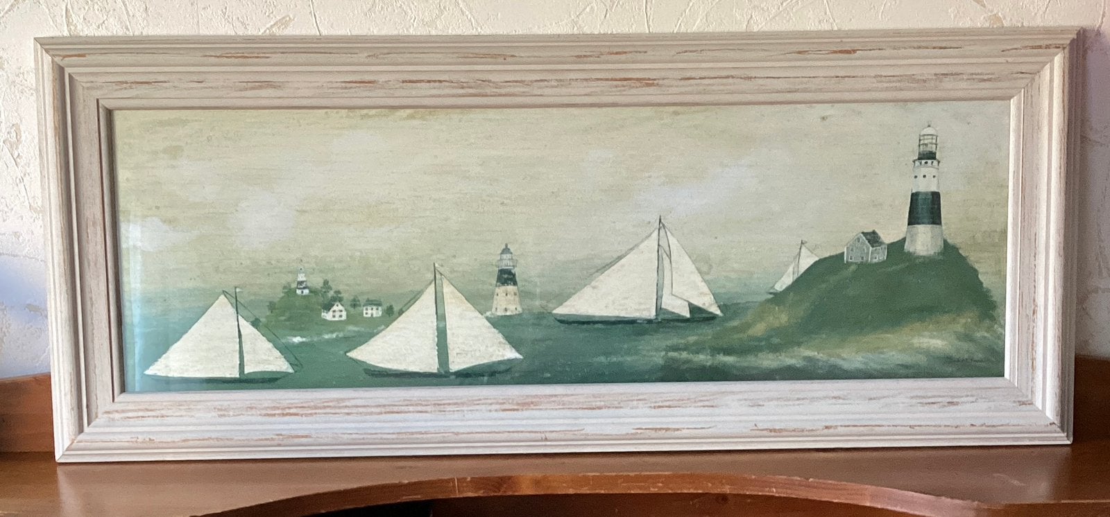 Schilderij zeilschepen 105 cm x 45 cm Moet worden opgehaald, Ophalen, Maritiem / water
