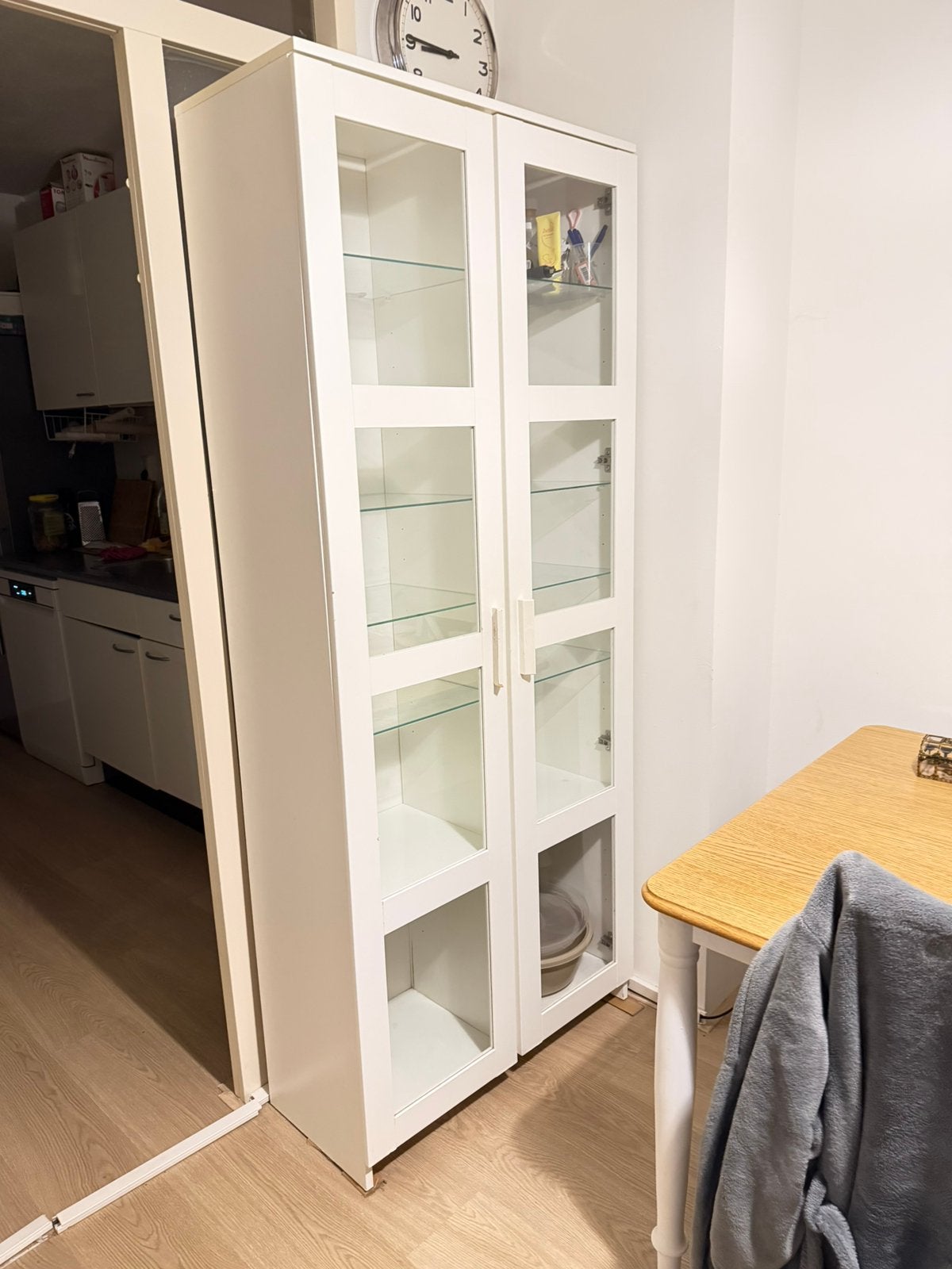 Vitrinekast, Ophalen, 50 tot 100 cm, Zo goed als nieuw, 150 tot 200 cm