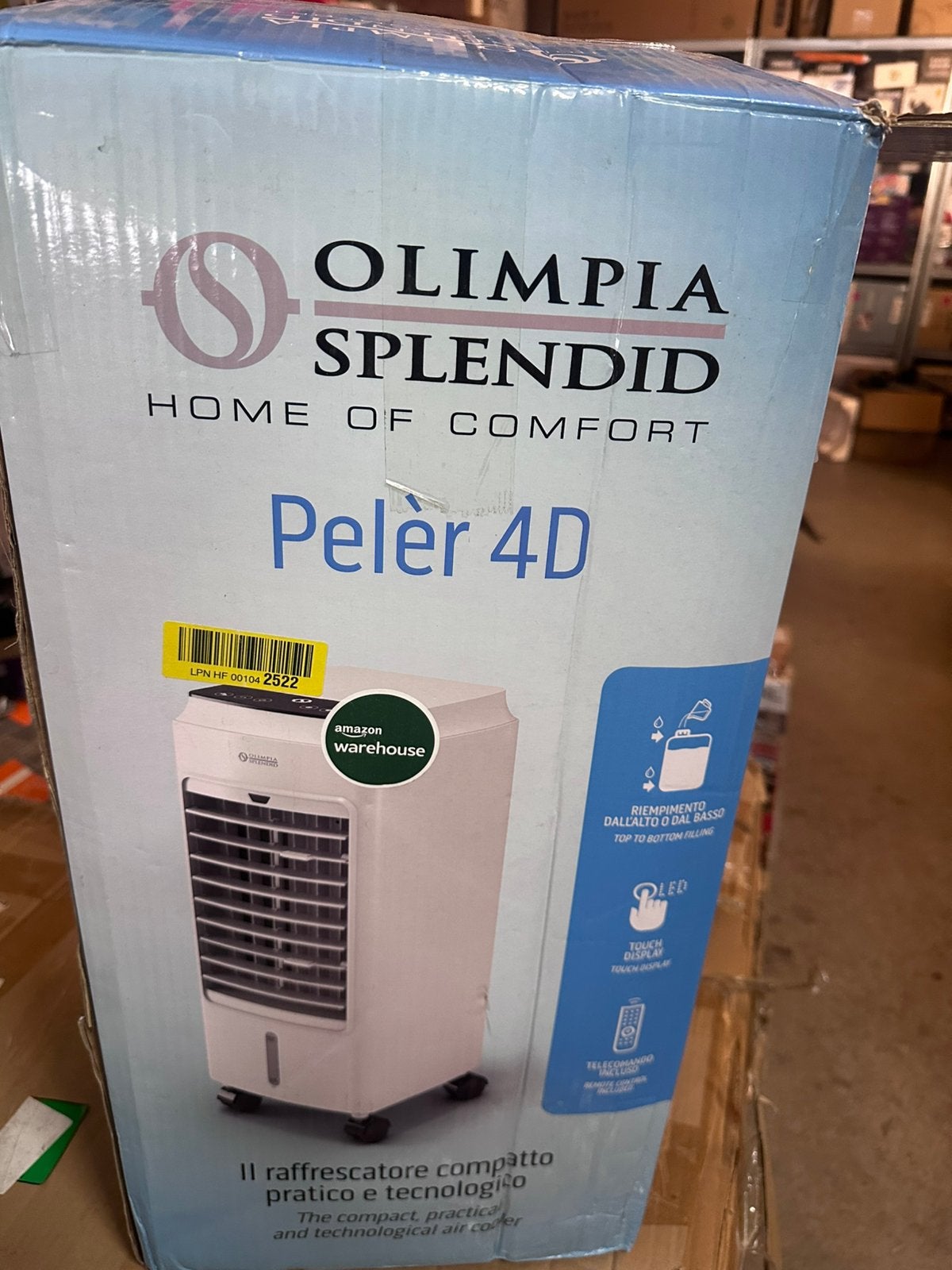Olimpia Splendid Pelèr 4D Air Cooler - Nieuw in doos, Nieuw, 3 snelheden of meer, Ophalen of Verzenden, Koelen en Ontvochtigen