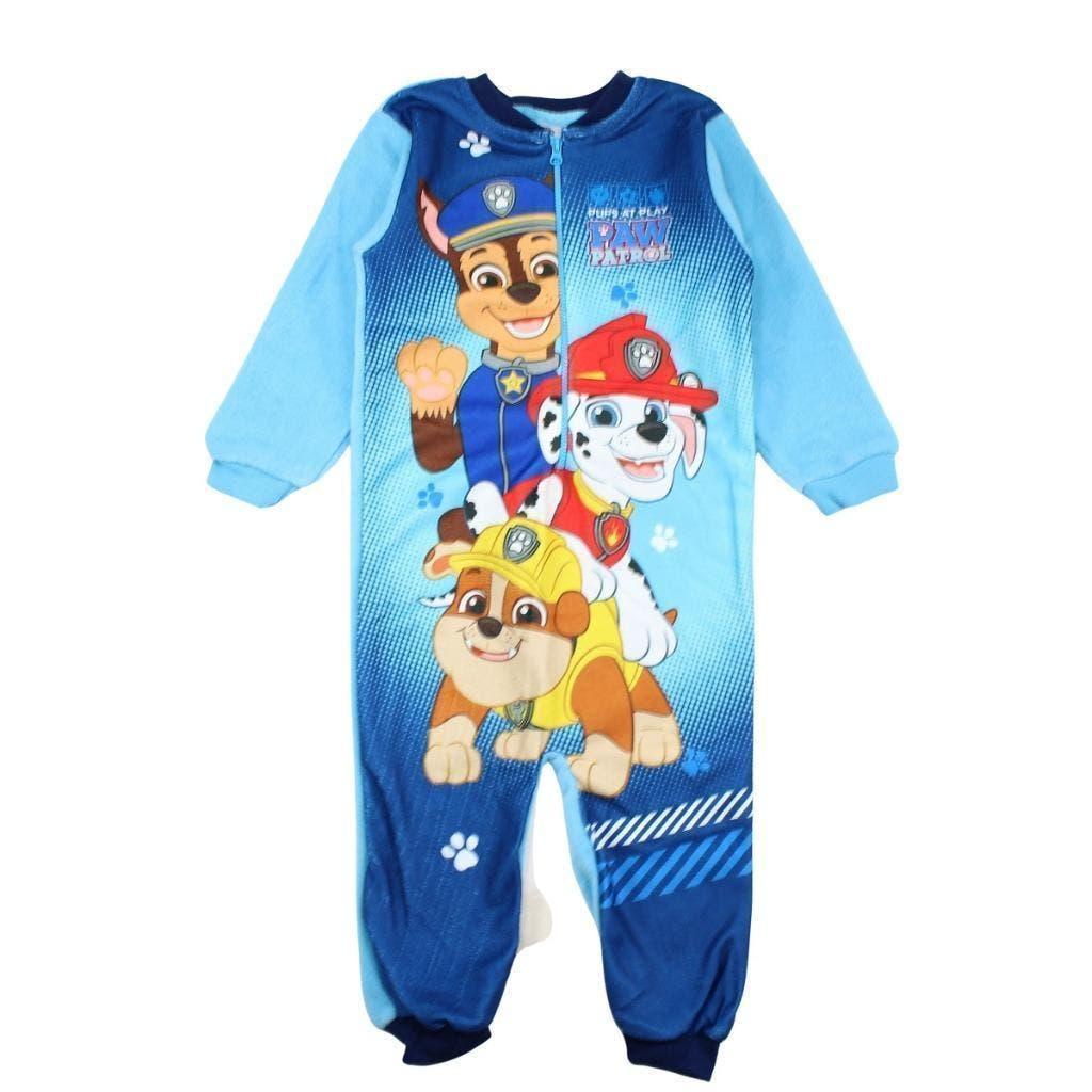 Paw Patrol Fleece Onesie Blauw - Mt 92 - 98 - 104 - 110 -128, Kinderen en Baby's, Kinderkleding | Maat 104, Nacht- of Onderkleding