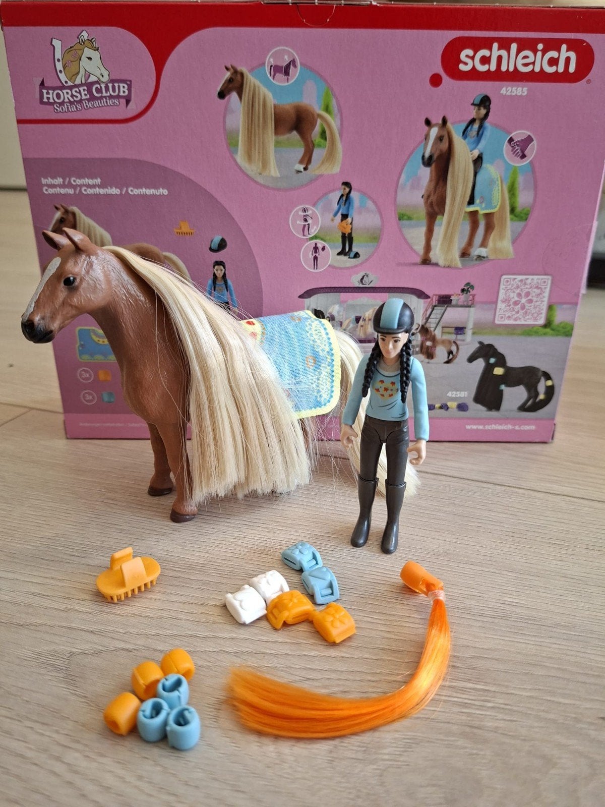 Schleich Horse Club Sofia's Beauties Paard met pop 42585, Ophalen of Verzenden, Zo goed als nieuw