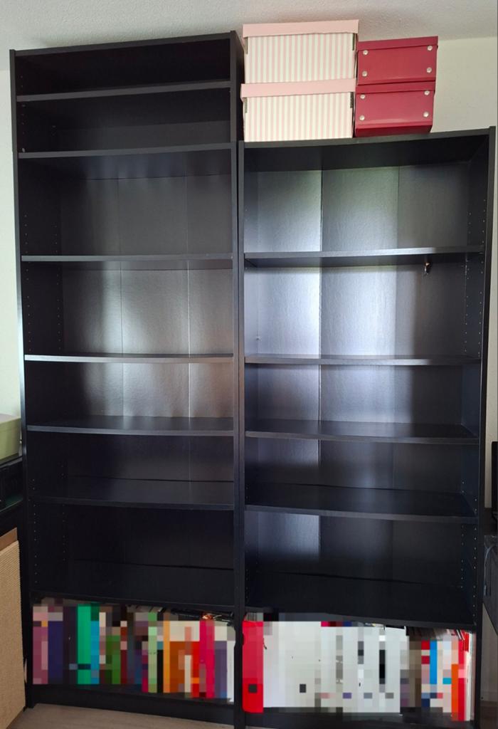 2x IKEA Billy boekenkast met 1x bovendeel en extra plank, Ophalen, Met plank(en), Gebruikt, 200 cm of meer