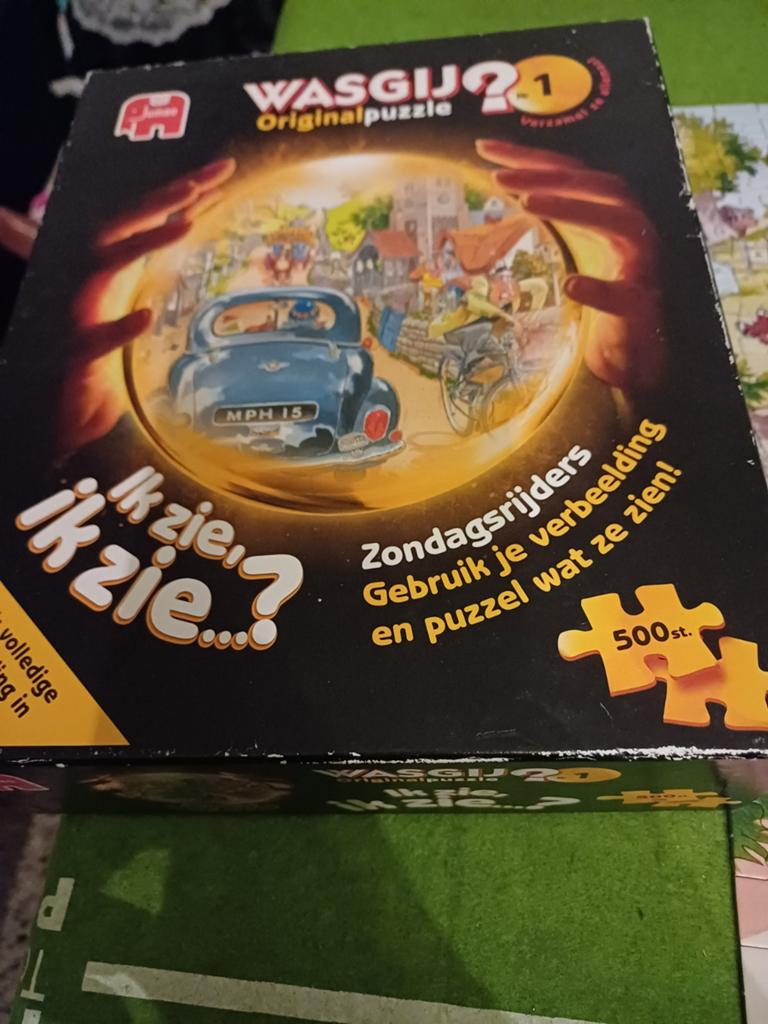 Wasgij Puzzel - Zondagsrijders - 500 Stukjes, Hobby en Vrije tijd, Denksport en Puzzels, Ophalen of Verzenden, 500 t/m 1500 stukjes