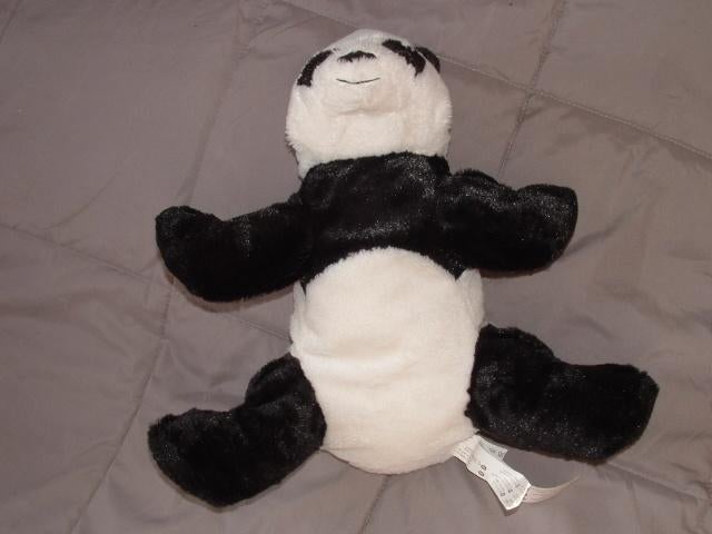 IKEA PANDA BEER KRAMIG ZITTEND VELOURS WIT MET ZWART, Ophalen of Verzenden, Nieuw, Overige typen