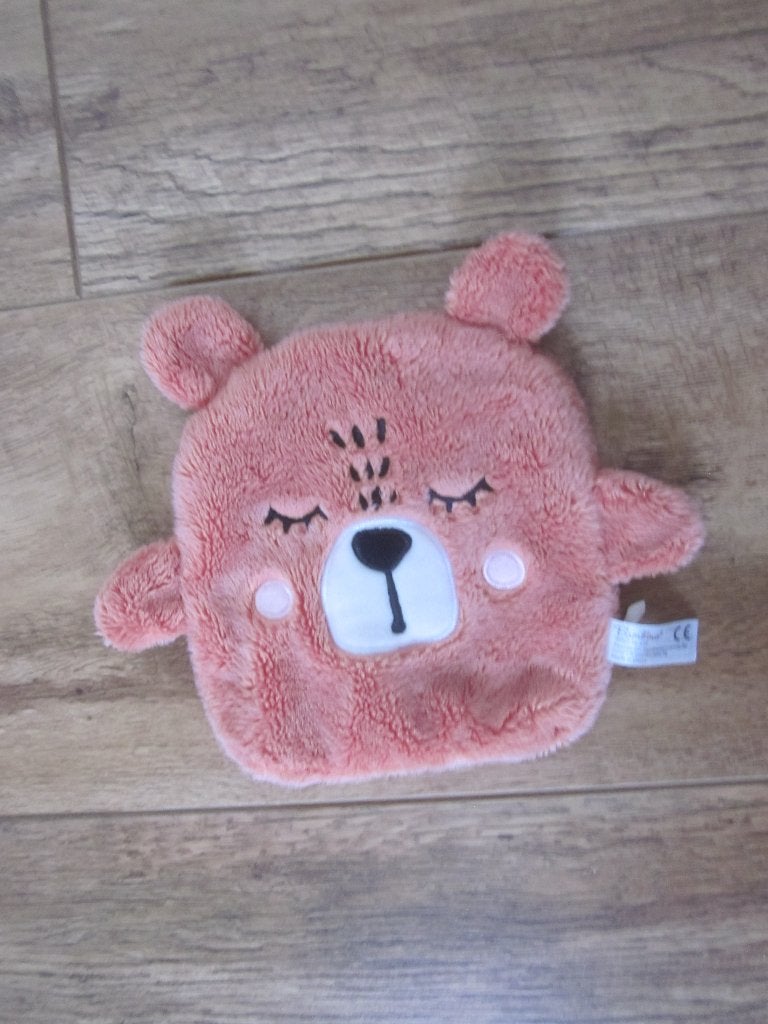 Bambino roze zacht pluche knuffel-knisperdoek beer, Overige karakters, Beer, Nieuw, Wasbaar