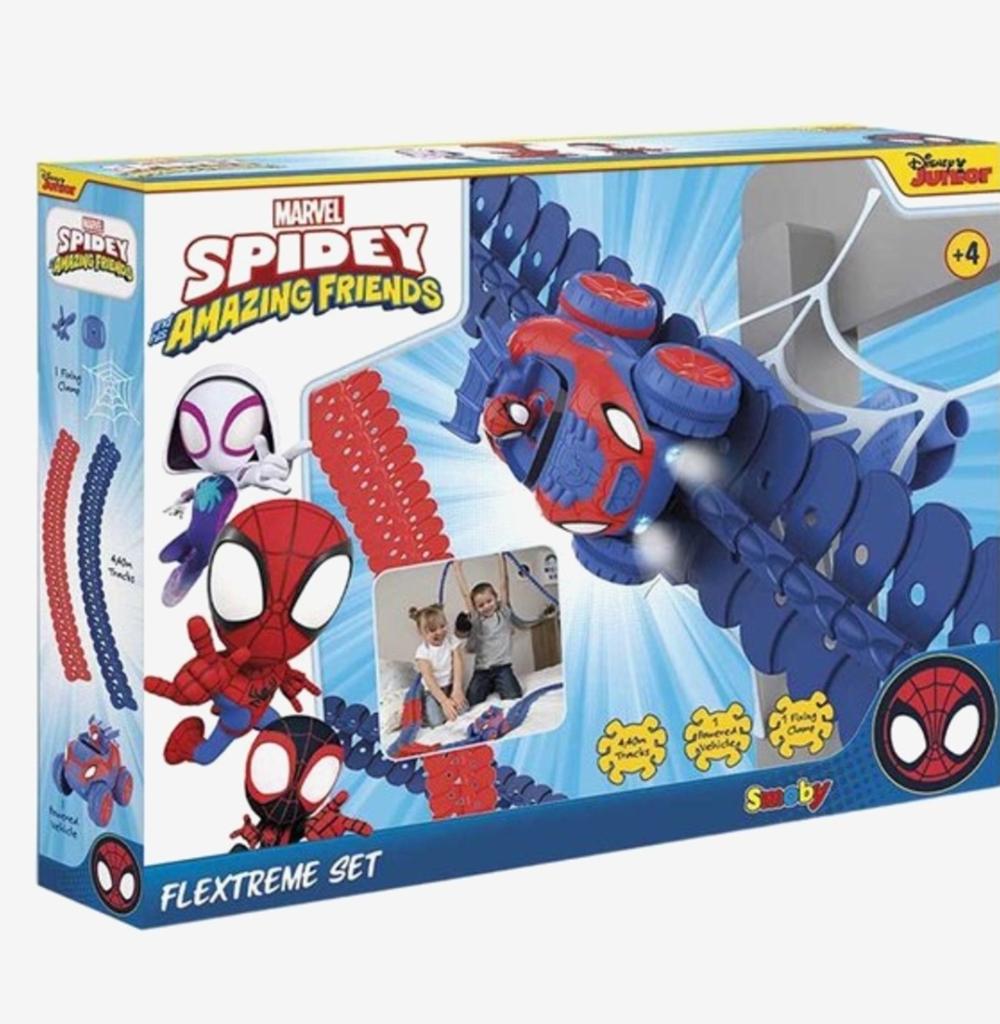 Spidey en zijn Geweldige Vrienden Flextreme Racebaan, Kinderen en Baby's, Speelgoed | Racebanen, Overige merken, Zelf te bouwen