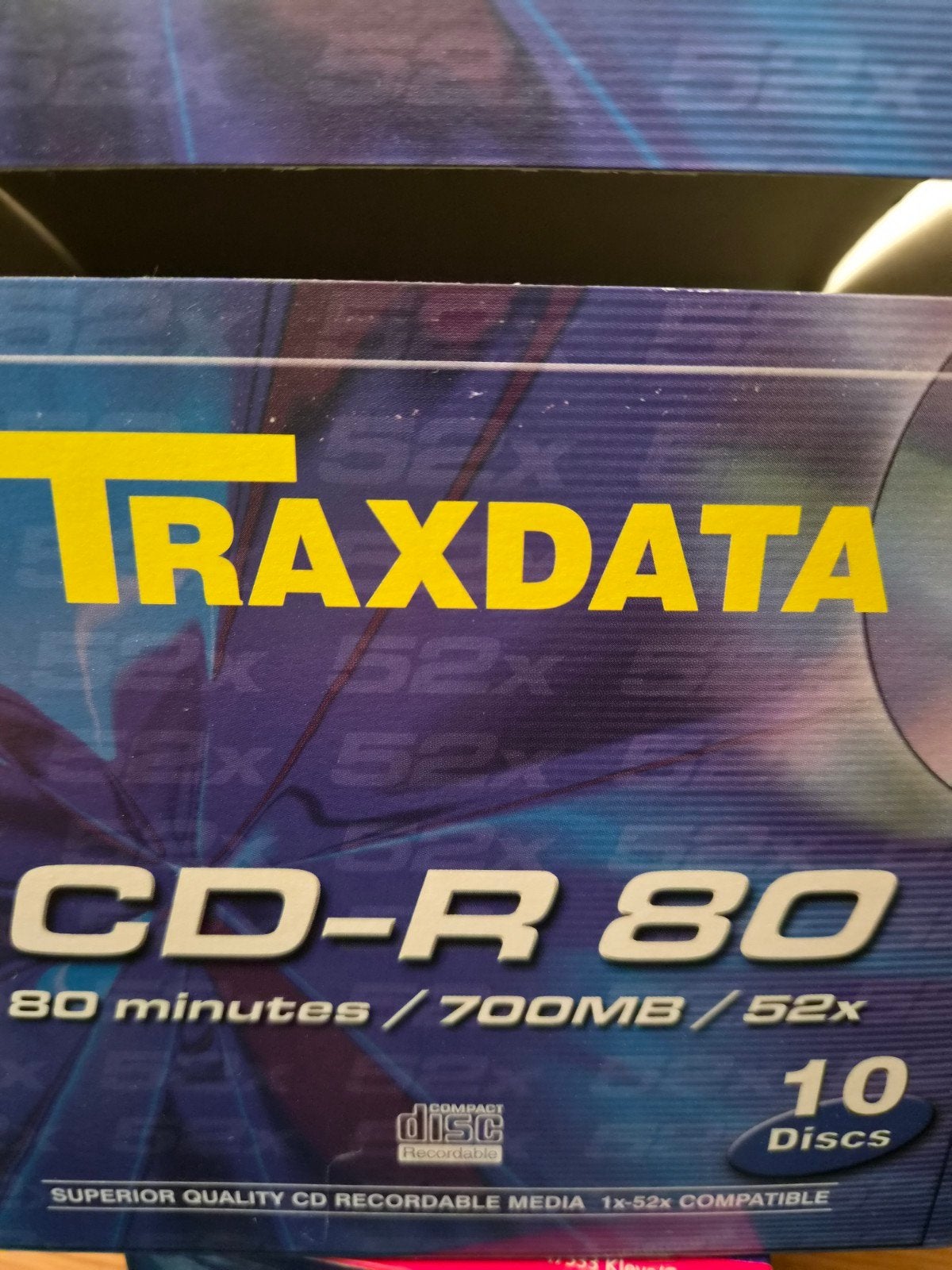Traxdata CD-R 80 minuten / 700MB / 52x (10 stuks), Ophalen of Verzenden, Nieuw, Cd, Traxdata