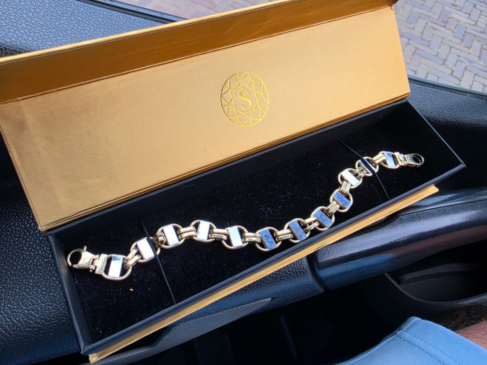 Prachtige 14 karaat gouden armband - 13 gram, 21cm, Ophalen of Verzenden, Zo goed als nieuw, Goud, Goud