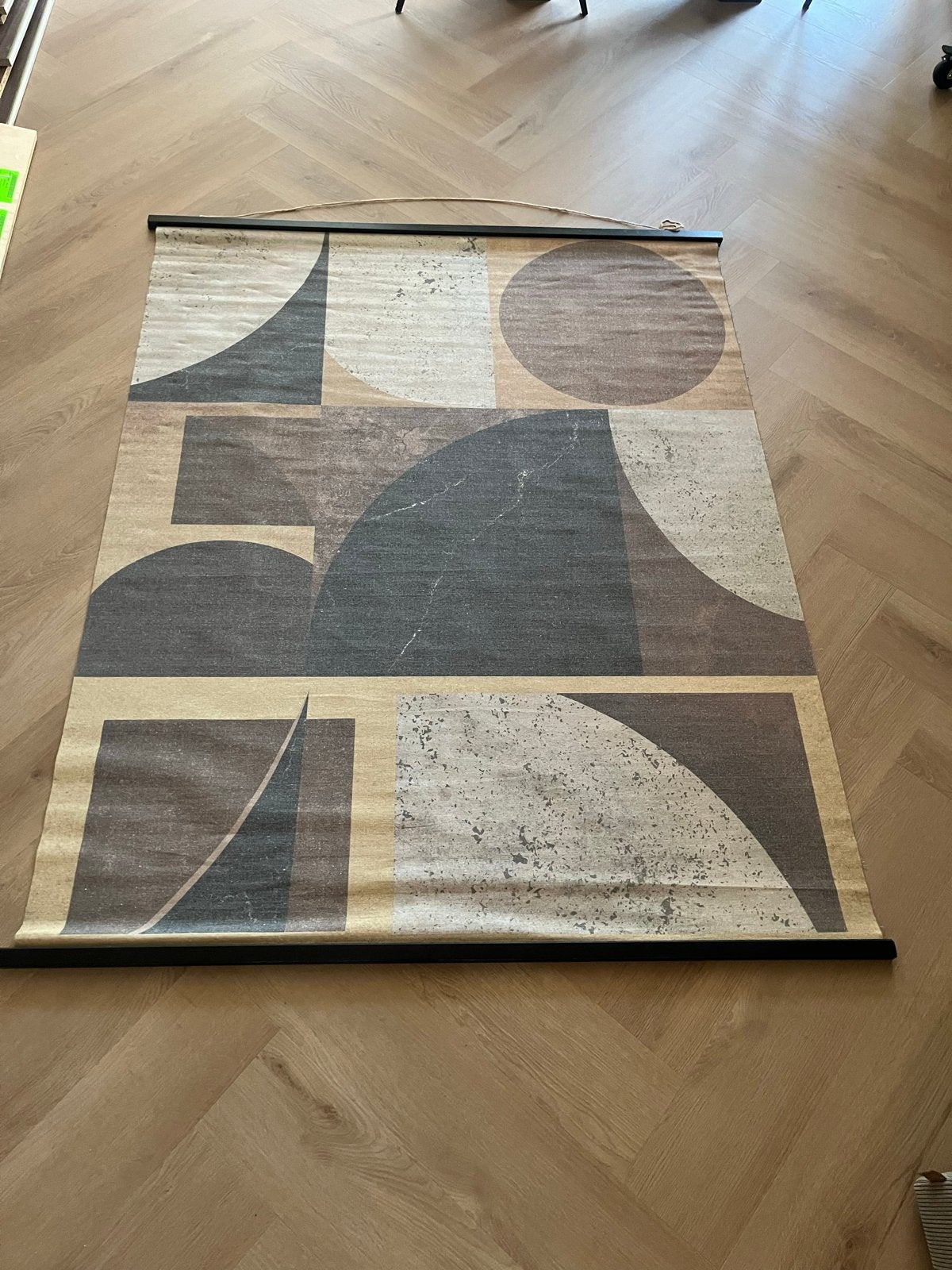 Modern Wandkleed met Abstract Design - 150x117 cm, Huis en Inrichting, Ophalen, Zo goed als nieuw, Bruin, 150 cm