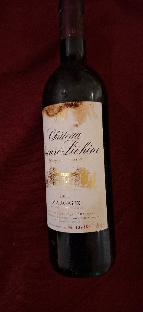 Château Prieuré-Lichine, 2001, Margaux, grand cru classée, Frankrijk, Ophalen of Verzenden, Zo goed als nieuw, Rode wijn