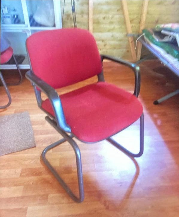 3 stoellen met stoffen bekleding, Ophalen, Gebruikt, Drie