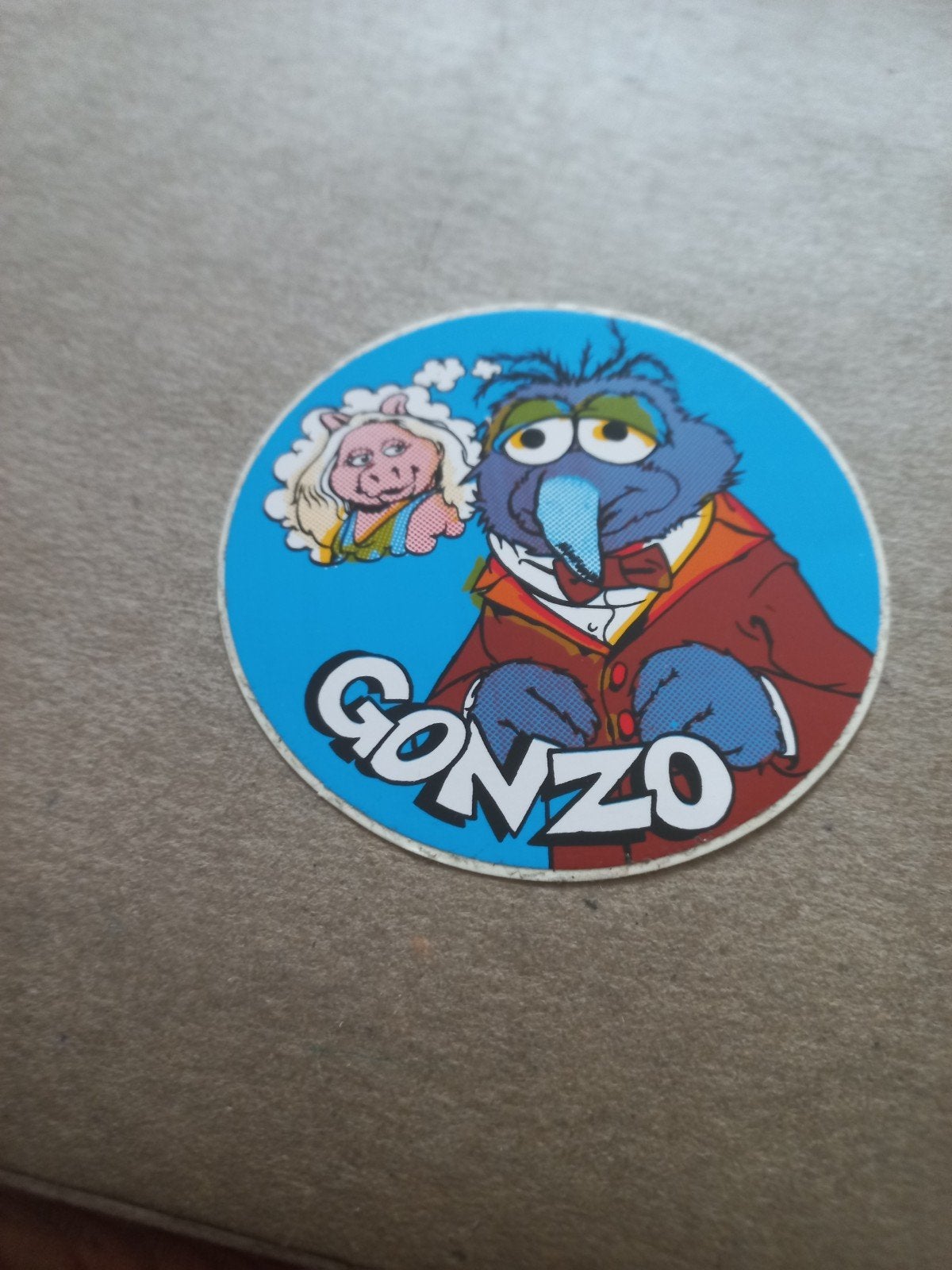 Vintage Muppets Gonzo en Miss Piggy Sticker, Verzamelen, Ophalen of Verzenden