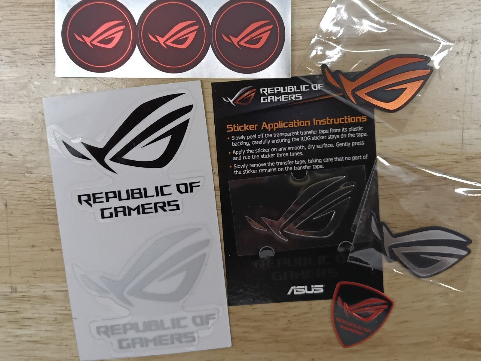ASUS ROG Republic of Gamers Sticker Set - Diverse Designs, Ophalen of Verzenden, Nieuw