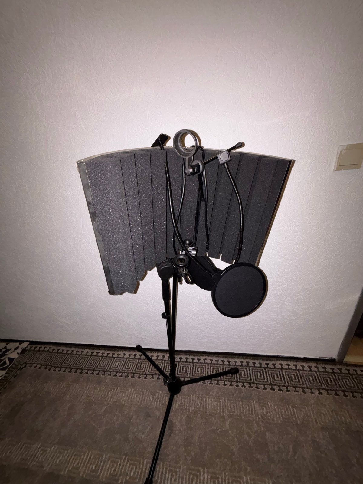 Studiomicrofoon set met popfilter en reflectiescherm, Ophalen, Gebruikt, Studiomicrofoon