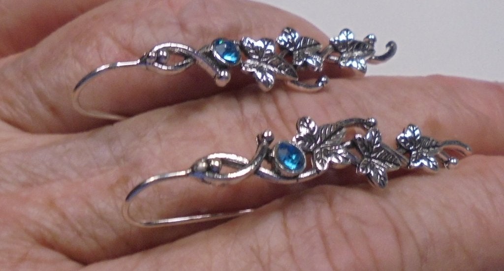 zilveren oorbellen, Sieraden, Tassen en Uiterlijk, Hangers, Verzenden, Nieuw, Met edelsteen