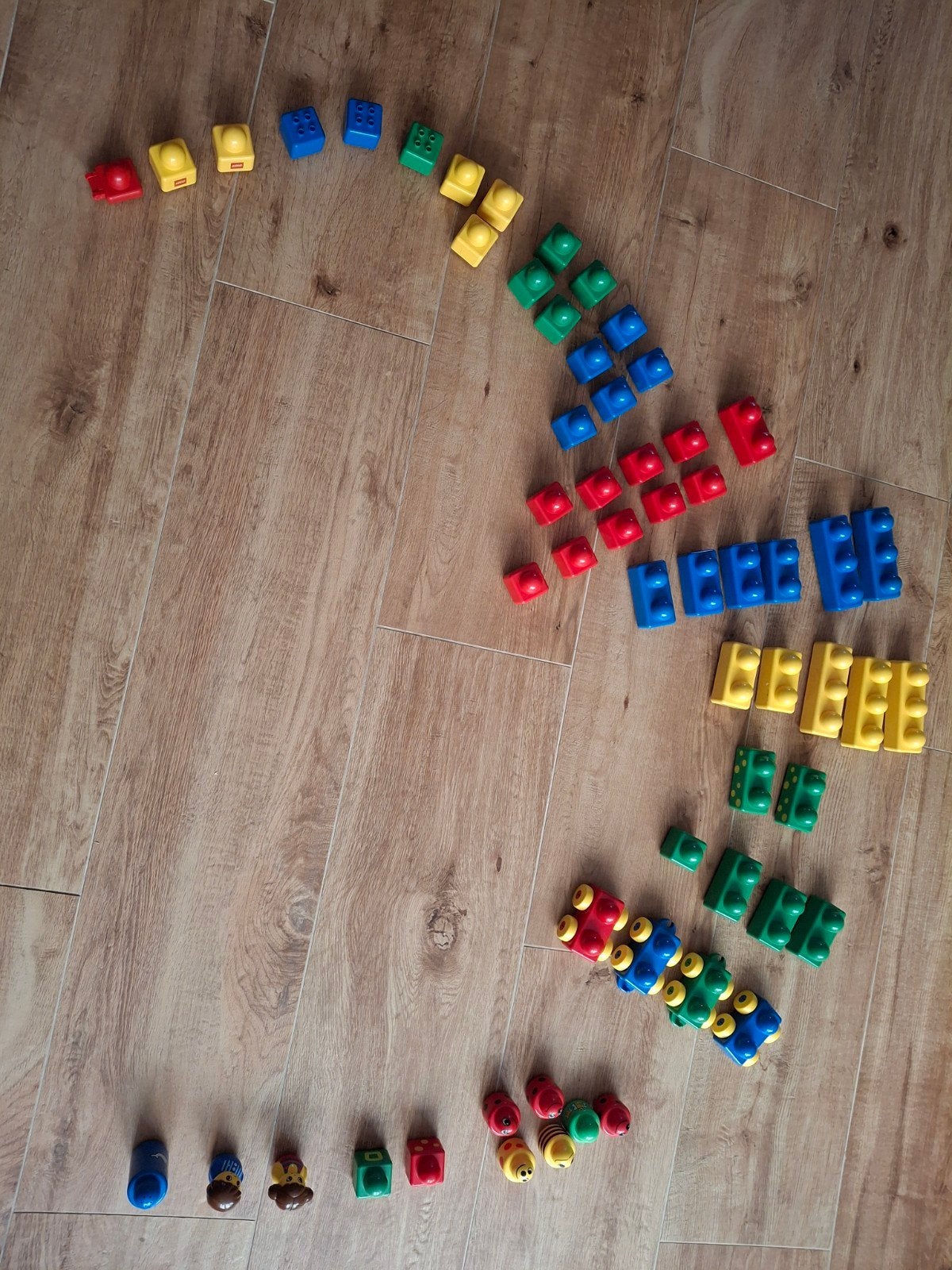 Grote partij Lego Duplo Primo blokken en figuren, Inclusief minifiguren, Gebruikt, Lego Primo, Ophalen of Verzenden