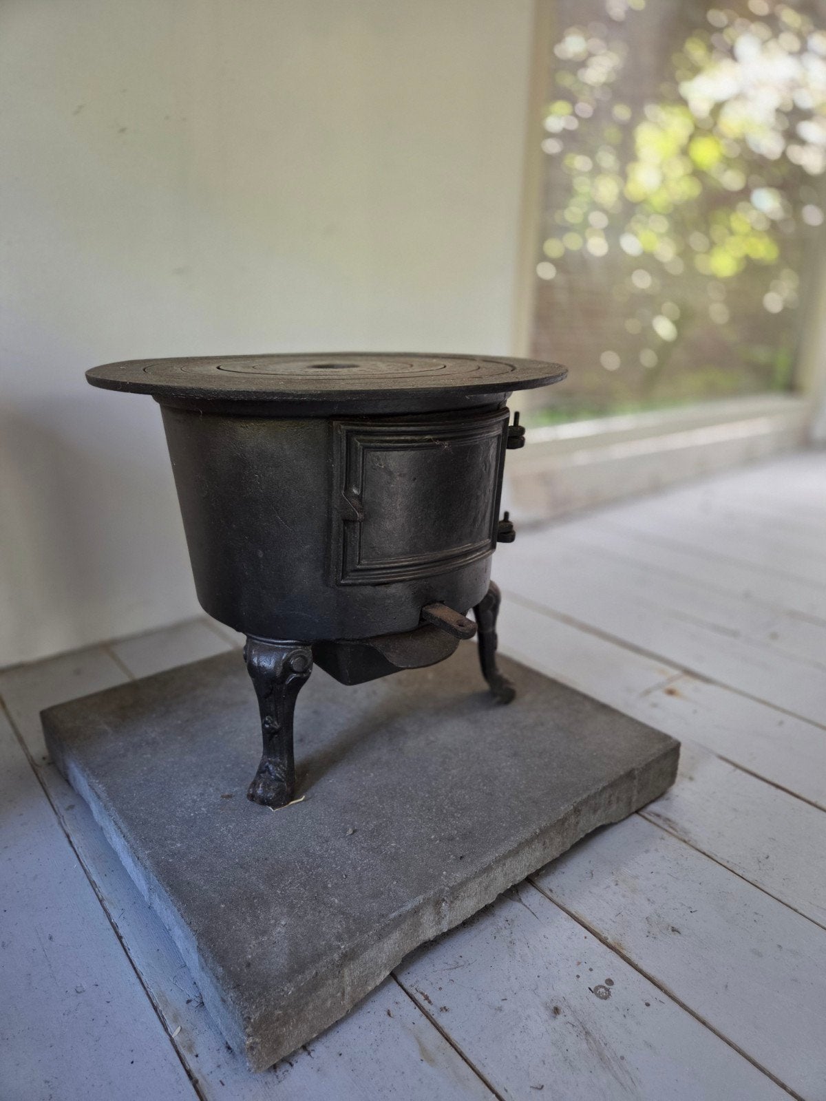 Charmant Antiek Gietijzeren Houtkacheltje - Decoratief, Ophalen