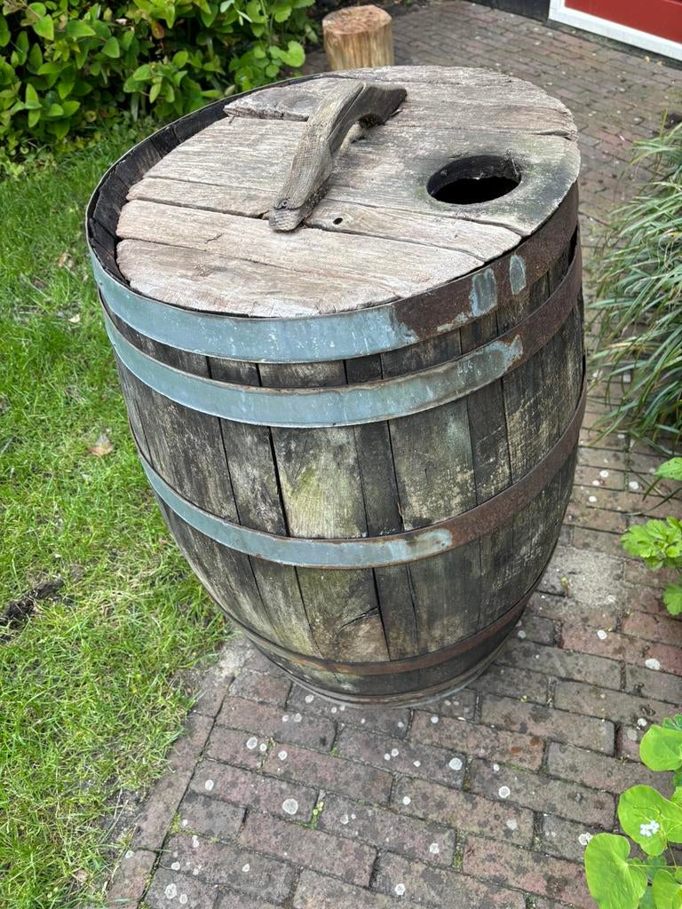 Houten regenton ca 150 liter, Tuin en Terras, 150 liter of meer, Ophalen of Verzenden, Zo goed als nieuw, Hout