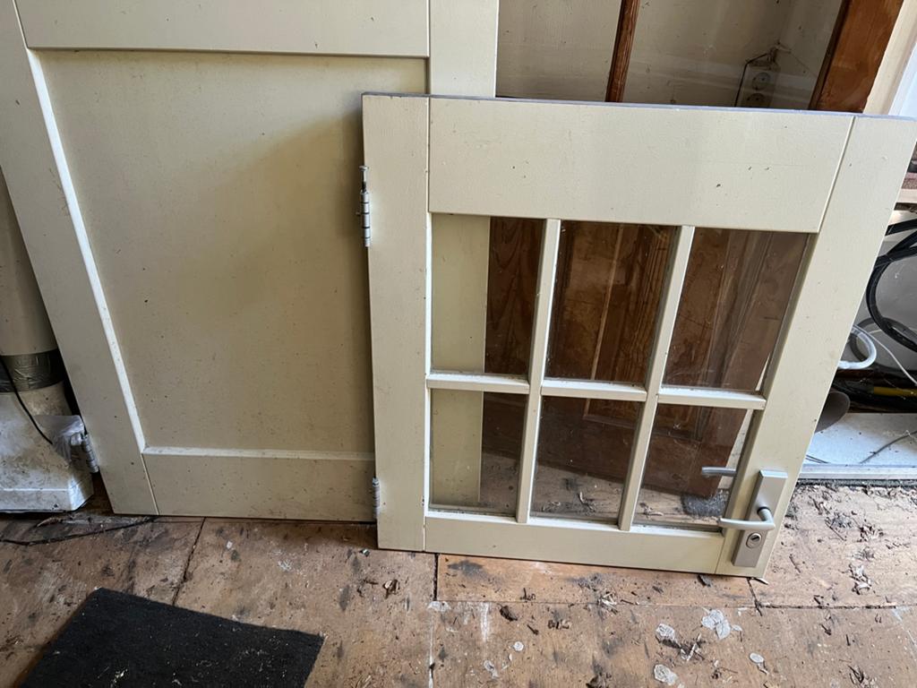 Deur in 2 delen. Boeren deur. Voordeur. Achterdeur, Overige typen, Zo goed als nieuw, 150 tot 225 cm, Inclusief glas