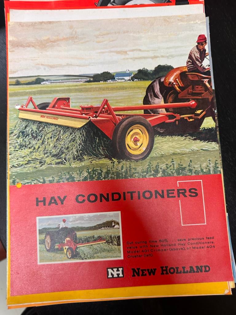 Oude New Holland folder uit de jaren '60 - Hay Conditioners, Ophalen of Verzenden, Zo goed als nieuw, Folder