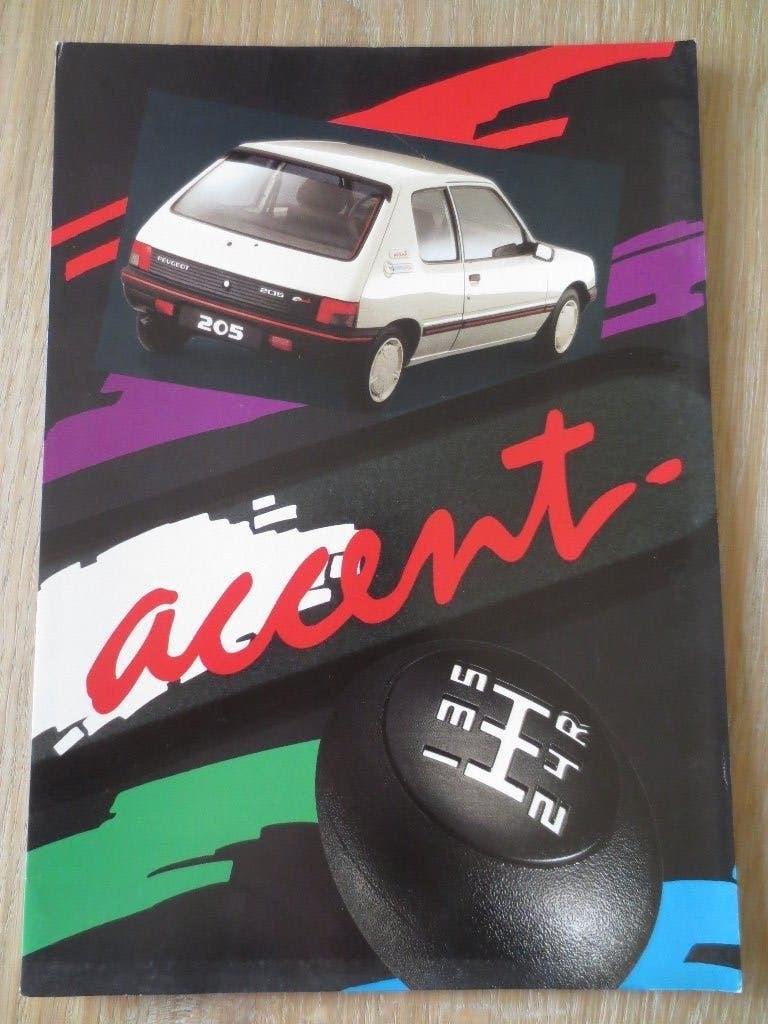 Autofolder : Peugeot 205 Accent. Folder is nieuw uit 1991, Ophalen of Verzenden, Nieuw, Peugeot