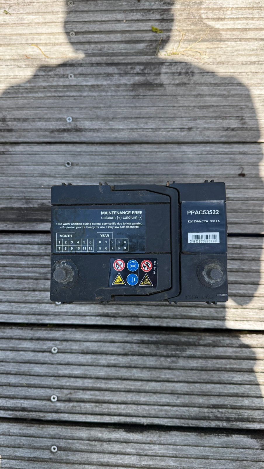 Accu auto 35 Ah prof parts, Ophalen of Verzenden, Gebruikt