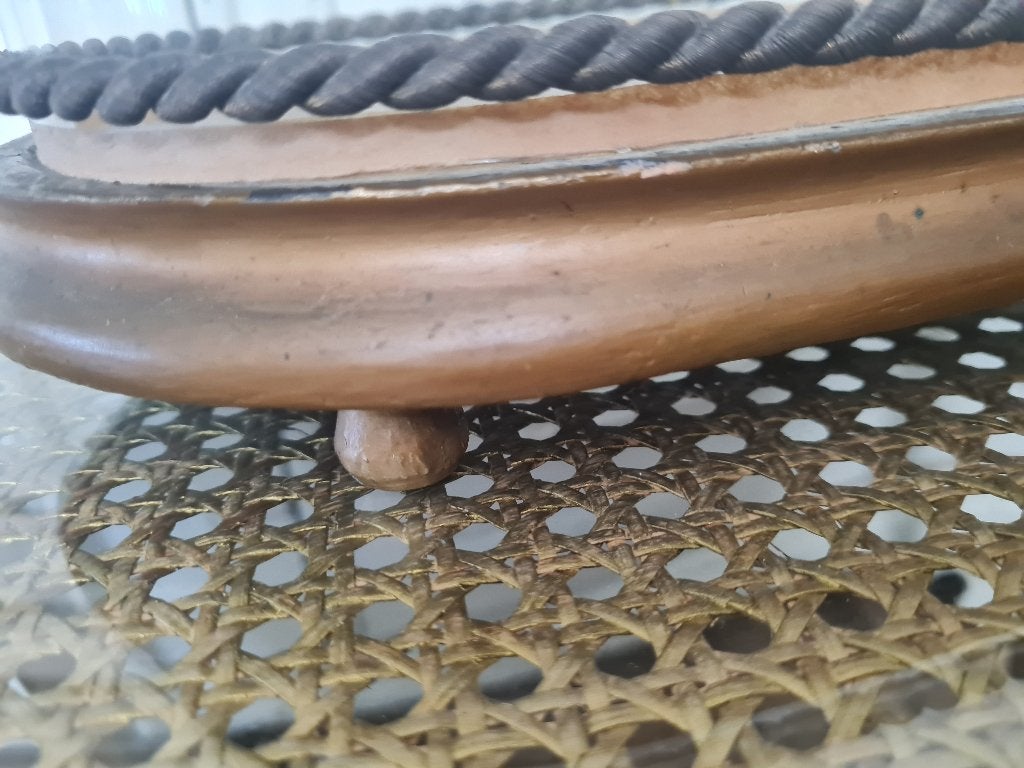 Vintage ovale stolp op houten onderbord, Huis en Inrichting, Woonaccessoires | Stolpen, Heikant 21 Kaatsheuvel, Belle Vieille Brocante