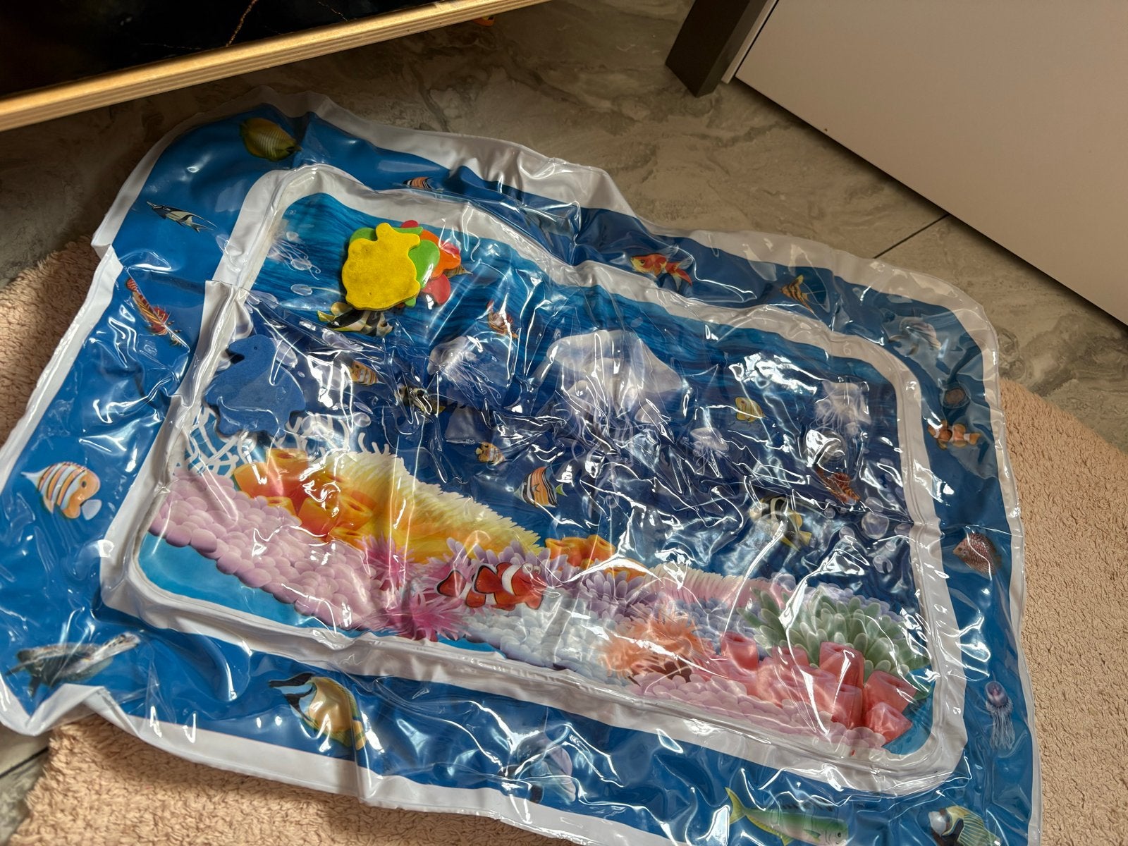 Opblaasbaar waterspeelkleed voor baby's - Oceaan thema, Kinderen en Baby's, Speelgoed | Babyspeelgoed, Ophalen, Zo goed als nieuw