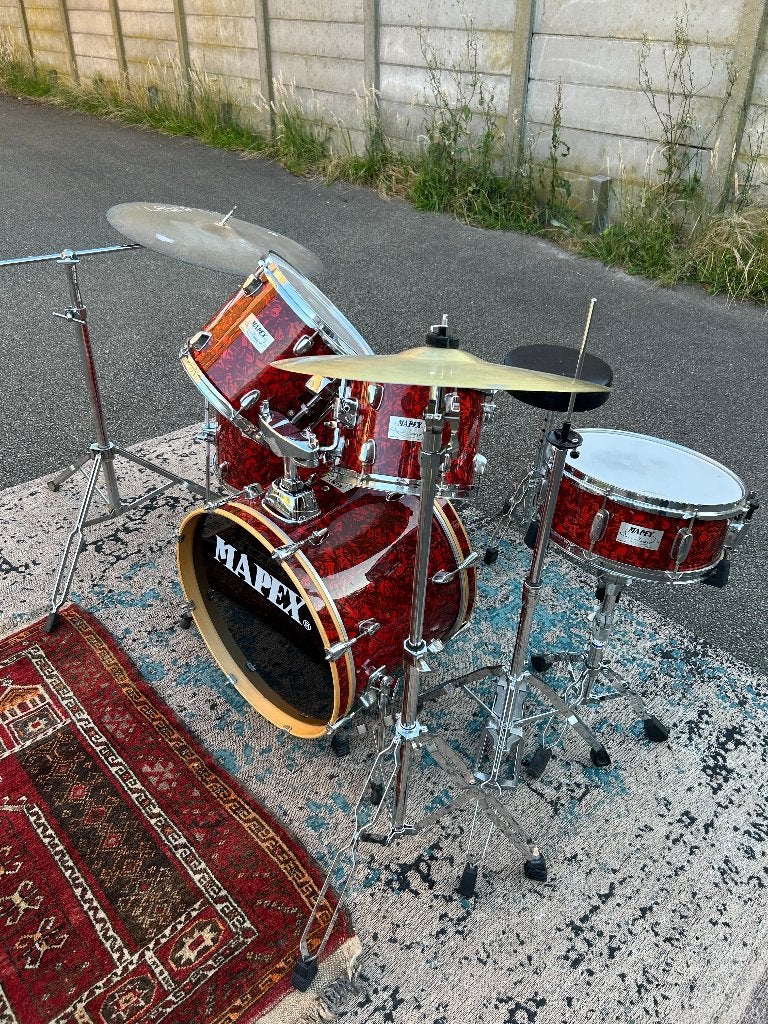 Mapex drumstel compleet – Rode finish, Muziek en Instrumenten, Ophalen, Gebruikt, Overige merken
