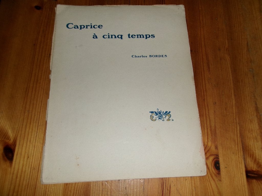 Charles bordes - caprice a cinq temps, Gebruikt, Klassiek, Ophalen of Verzenden, Artiest of Componist