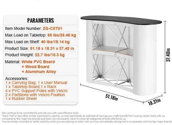 Podium Tafel - Toonbank - Receptie - Opvouwbare - Bartafel -, Corvance B.V., Verzenden, Nieuw, Corvancebol@gmail.com