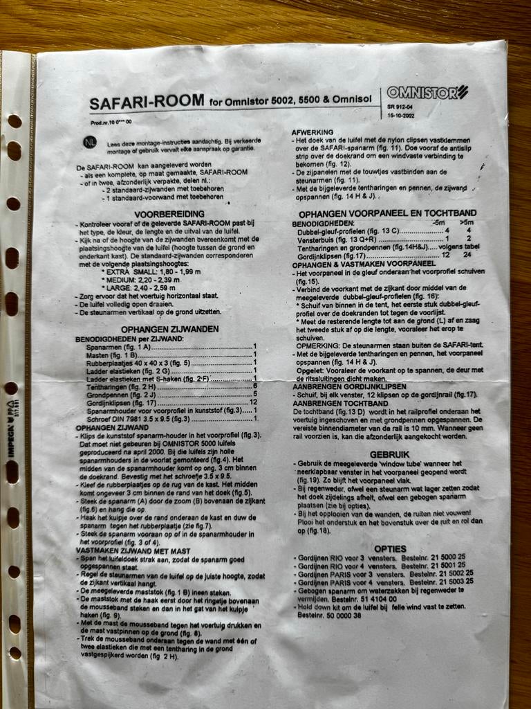 Omnistor Safari-Room 5002/5500/Omnisol voortent, Ophalen of Verzenden, Zo goed als nieuw, PVC, Thule