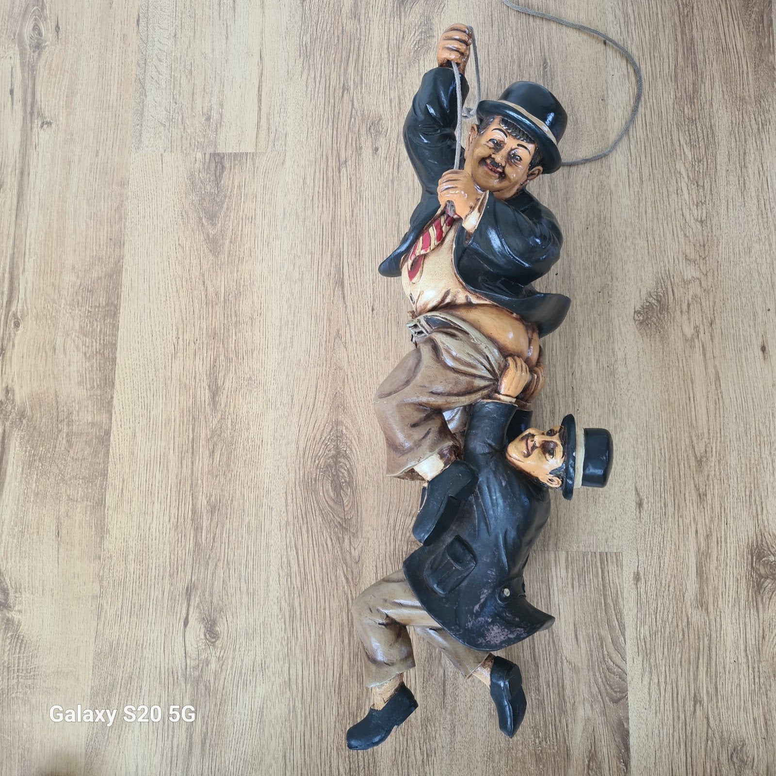 Laurel en Hardy klimmen in een touw - ca. 70 cm hoog, Ophalen of Verzenden