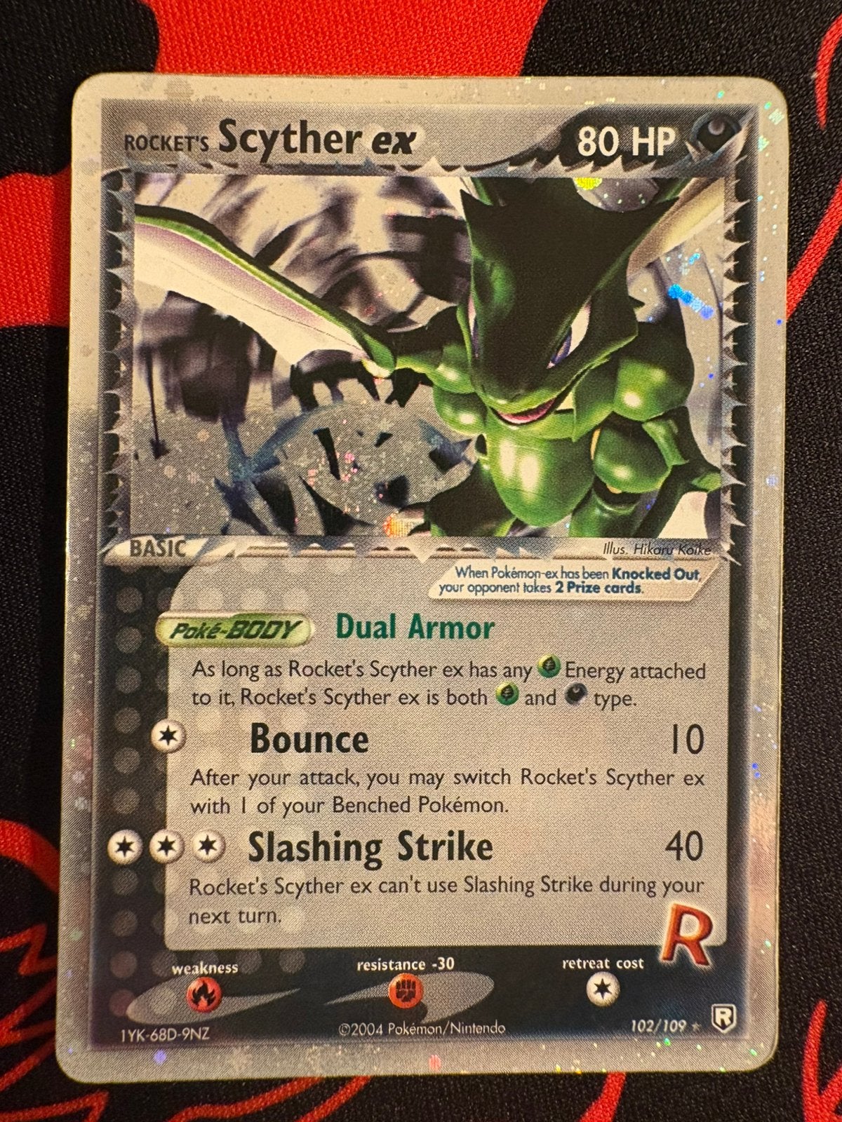 Pokémon Card – Rocket’s Scyther – 102/109 Holo, Ophalen of Verzenden, Zo goed als nieuw