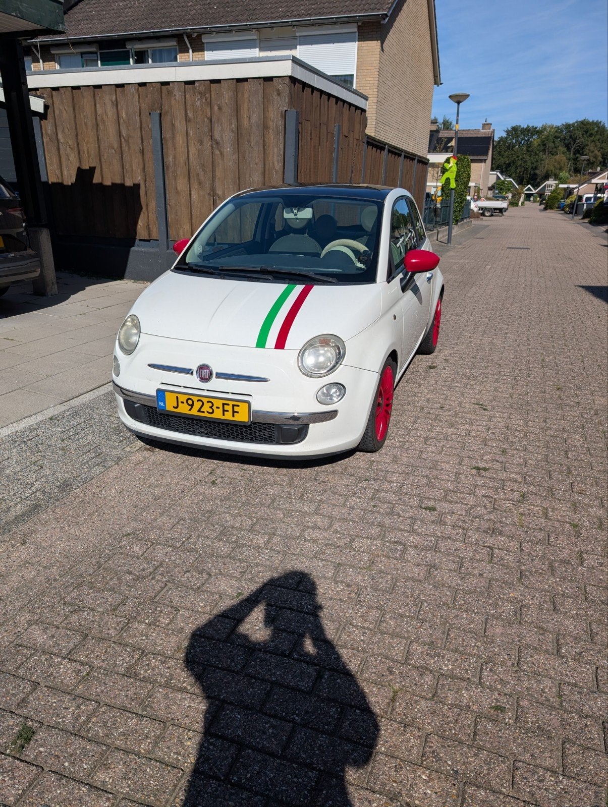 Fiat 500 1.4 16V 2009 Wit (nieuwe apk!), Auto's, Voorwielaandrijving, Dealer onderhouden, 31 €/maand, 4 cilinders